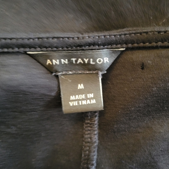 Ann Taylor Black Cotton Ruffle Dress Size Medium - Picture 6 of 6